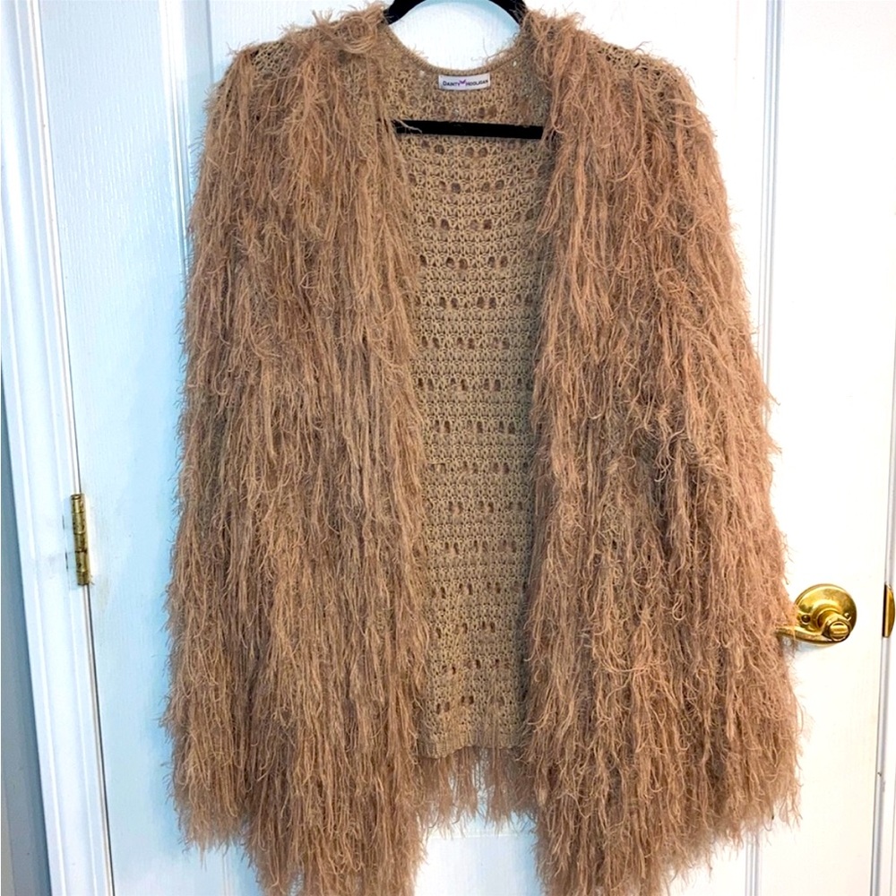 Unique Fuzzy pink cardigan. - Picture 2 of 4
